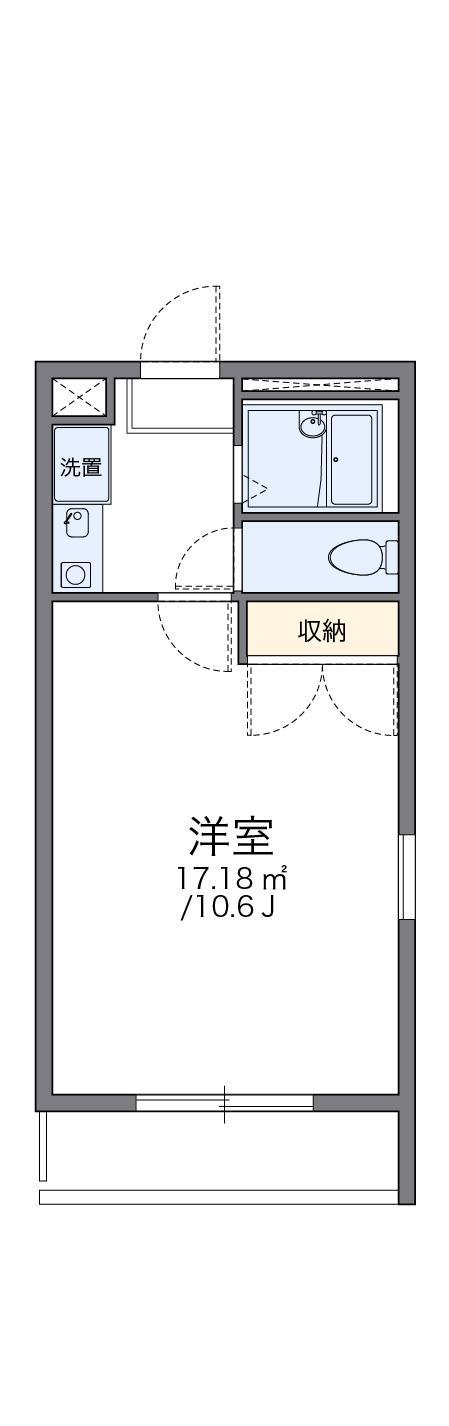 レオパレスLIGHTLIFEI(1K/2階)の間取り写真