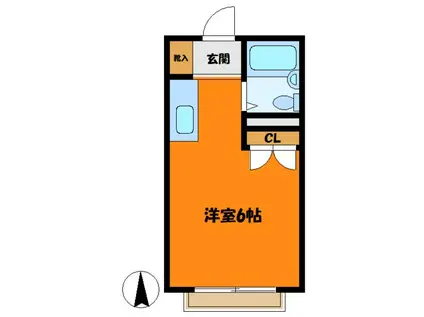 エステートピアエリゼ(ワンルーム/1階)の間取り写真