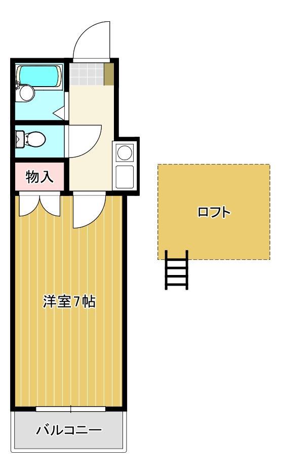 レオパレスさんわ大和田第5(1K/1階)の間取り写真