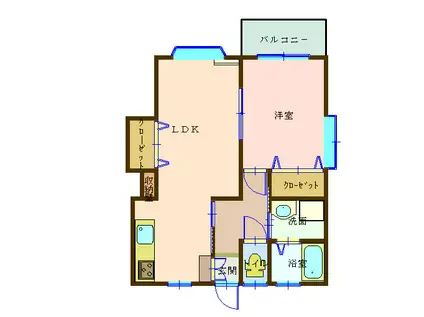 クイーンハイツ(1LDK/2階)の間取り写真