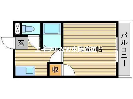 パークウェイ高島(1K/2階)の間取り写真