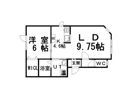 ARBRE I(1LDK/1階)の間取り写真