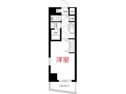 メゾン・ド・ヴィレ高輪(1K/8階)の間取り写真