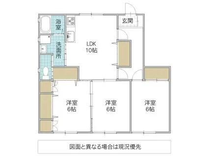 エレガンス葉山(3LDK/1階)の間取り写真