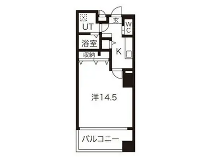 M・Mレジデンス(1K/8階)の間取り写真