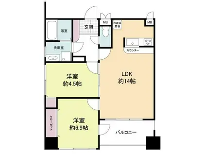 CONTEL NAKANOBU(ワンルーム/3階)の間取り写真