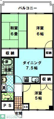 サンパーク三園(3DK/1階)の間取り写真