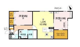 GIGLIATO(2LDK/1階)の間取り写真
