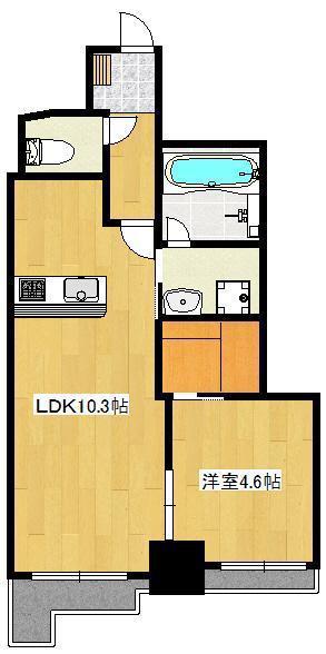 ウイング11(1LDK/6階)の間取り写真
