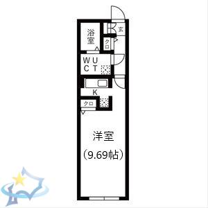 MODULOR南円山(1K/4階)の間取り写真