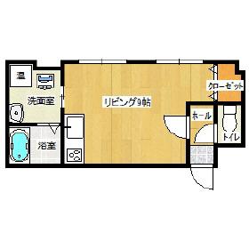 瀬戸ビル(ワンルーム/3階)の間取り写真