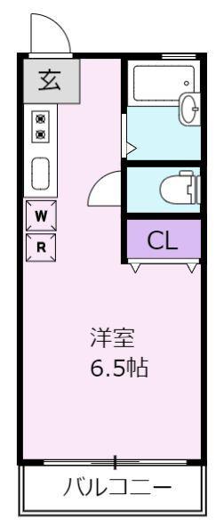 友愛ハイム(ワンルーム/1階)の間取り写真
