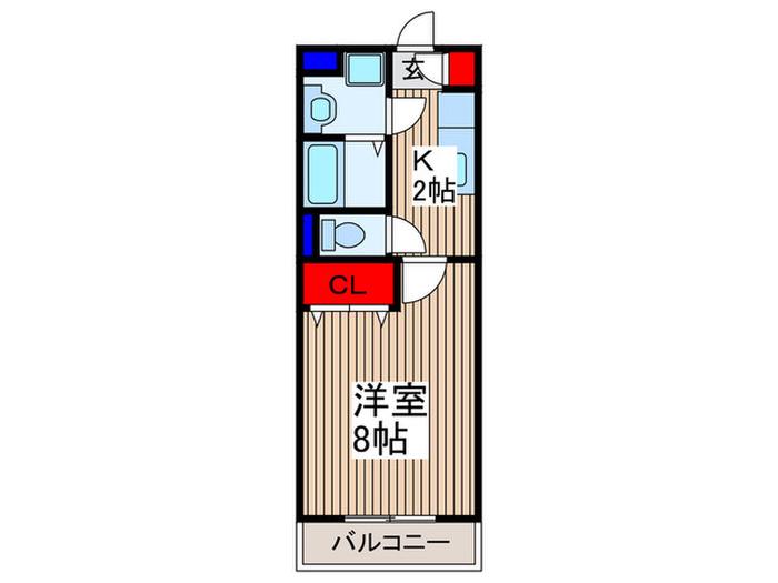 アニエスガーデン(1K/1階)の間取り写真