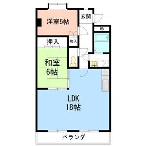 ステージ21(2LDK/2階)の間取り写真