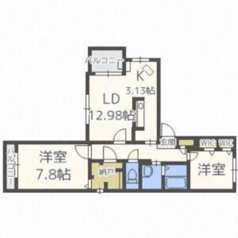 M-SELECTION.STELLAII(2SLDK/4階)の間取り写真