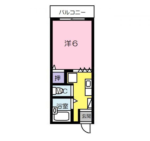 フィリアハウス(1K/1階)の間取り写真