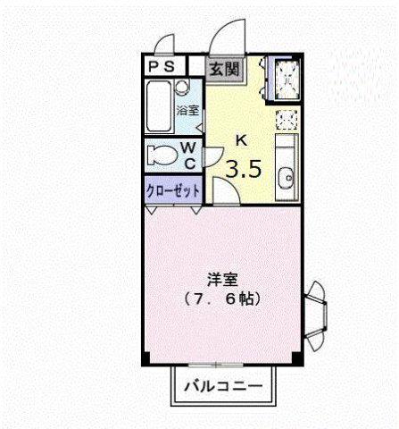 フロンテージ(1K/2階)の間取り写真
