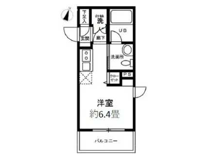 チェンテナリオ(ワンルーム/4階)の間取り写真