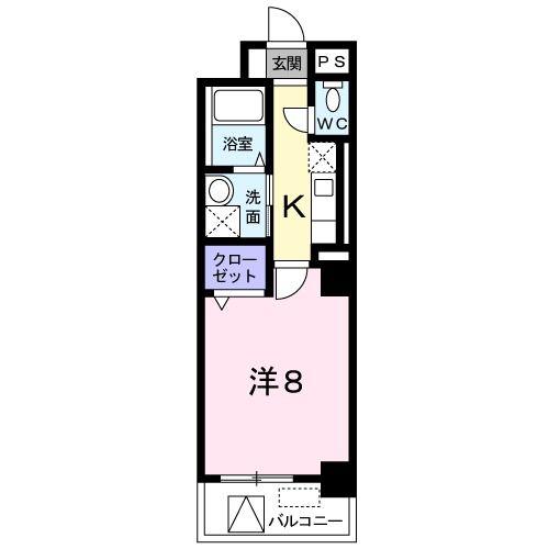 フェリーチェプレッソ北目町(1K/5階)の間取り写真