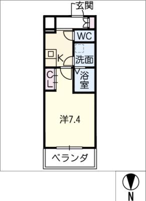 NEUA NARUMI(1K/10階)の間取り写真