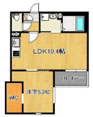 CRECIA和白東I(1LDK/2階)の間取り写真