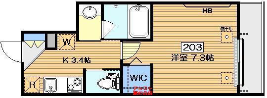 CASA FELIZ(1K/2階)の間取り写真