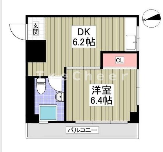 寿コーポ(1K/1階)の間取り写真