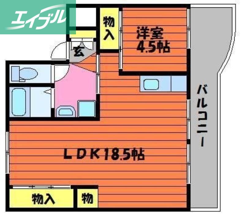 KAI TERRACEI(2LDK/4階)の間取り写真