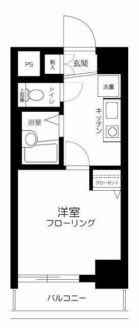 スカイコート高田馬場第5(1K/9階)の間取り写真
