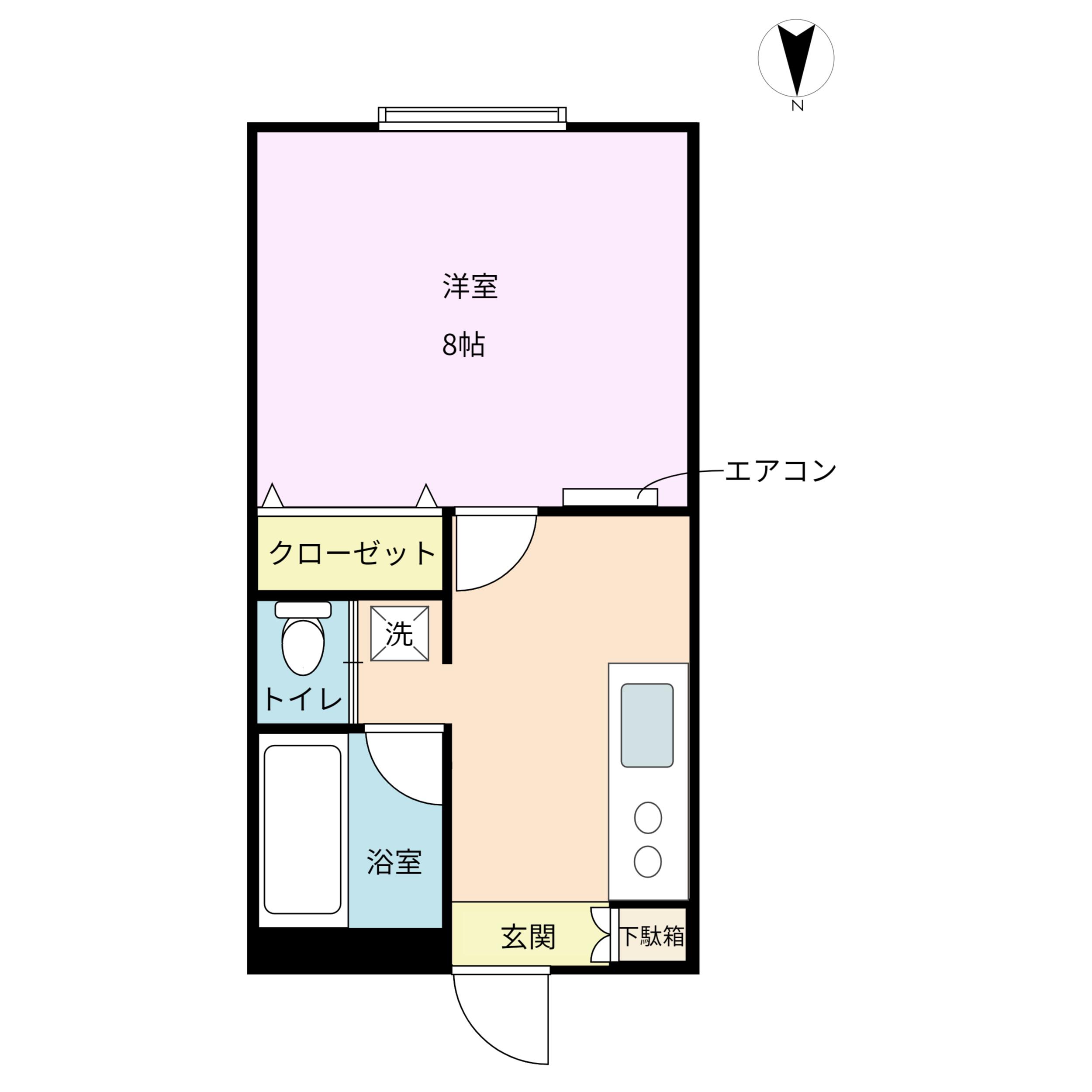櫻川ビル(1K/2階)の間取り写真