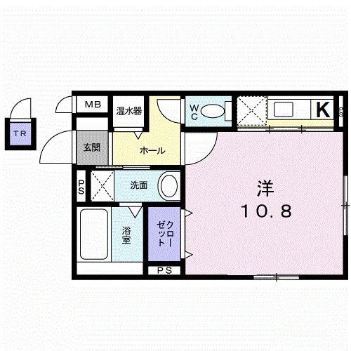 フレスクーラ(1K/1階)の間取り写真