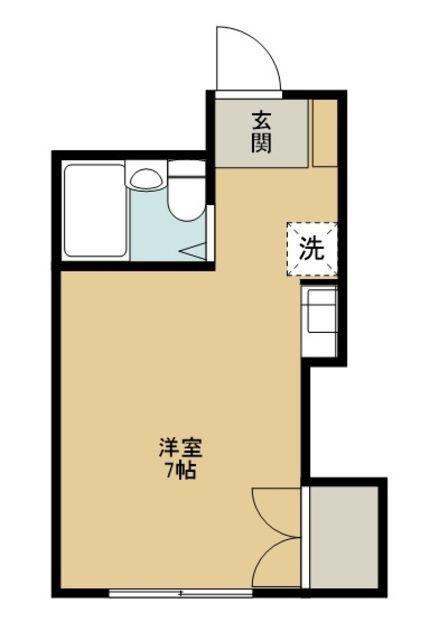 マンションクルメ(ワンルーム/3階)の間取り写真