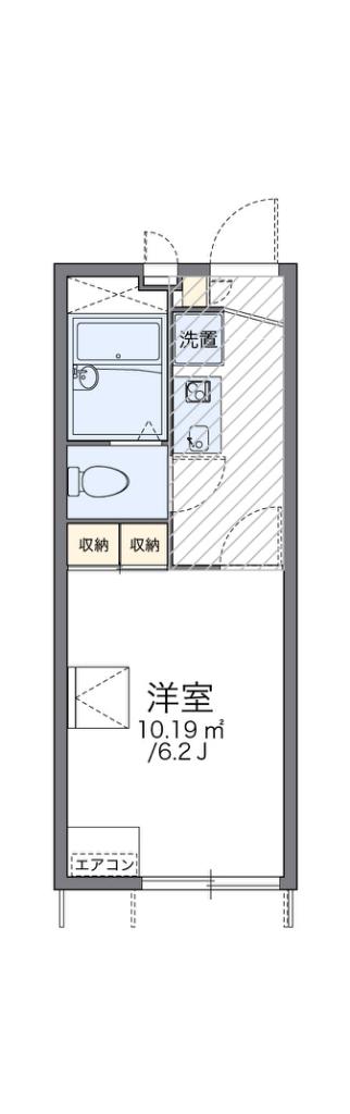 レオパレス加平壱番館(1K/1階)の間取り写真