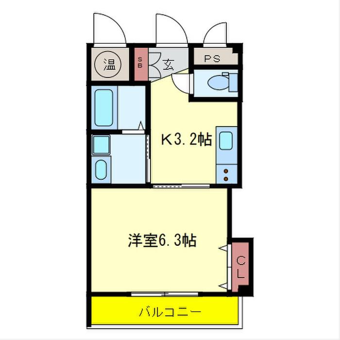 MS CUBEI(1K/2階)の間取り写真