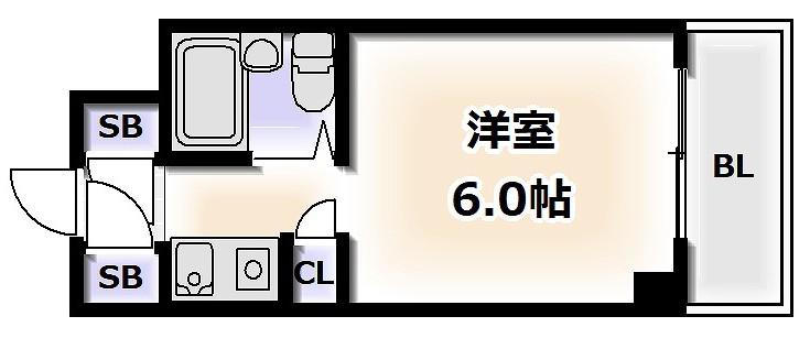 インク・エイト(1K/4階)の間取り写真