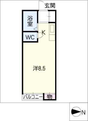 エムパヤール(ワンルーム/2階)の間取り写真