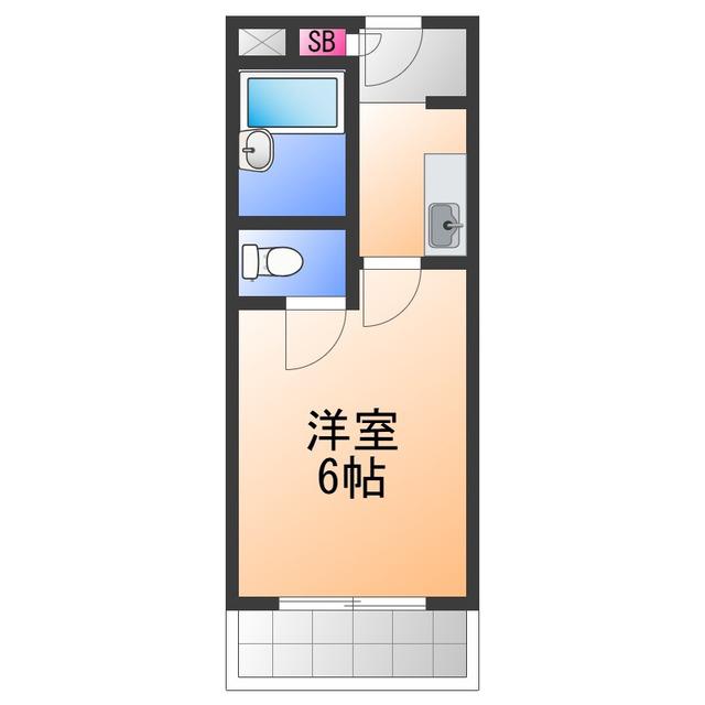 アバンティ貝塚I番館(1K/2階)の間取り写真