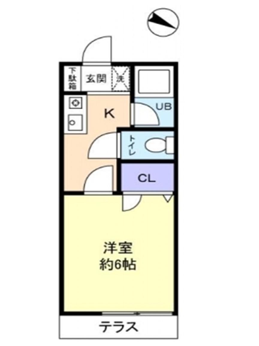 セルトⅡ(1K/1階)の間取り写真