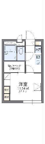 レオパレスルミエールI(1K/1階)の間取り写真