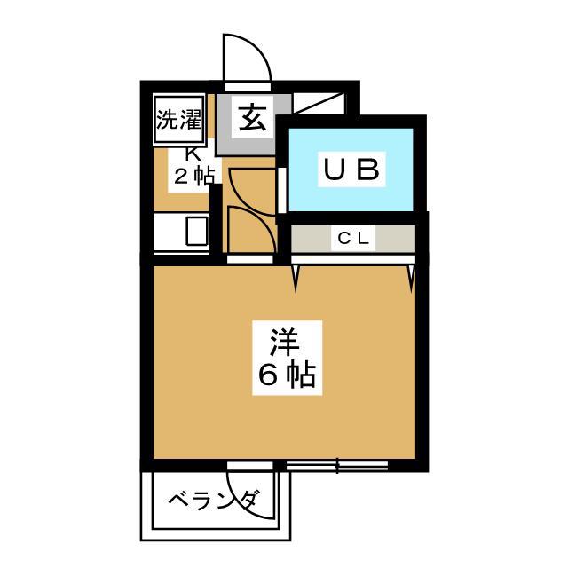 TOビル70(1K/1階)の間取り写真