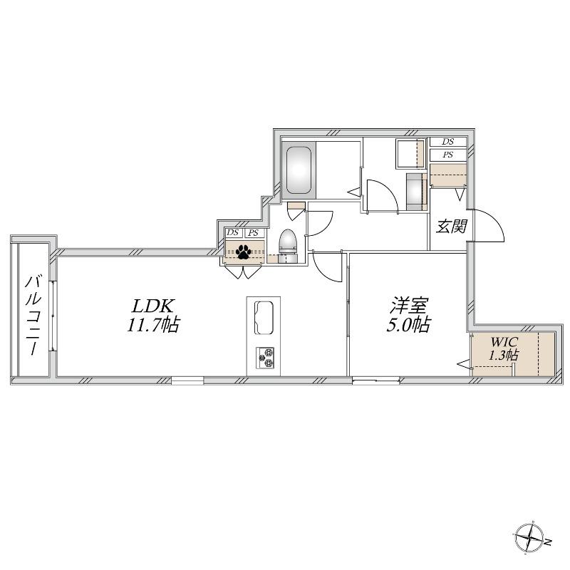 MAPLE URAWA(1LDK/2階)の間取り写真