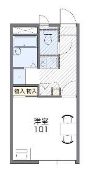 レオパレスSTR(1K/1階)の間取り写真