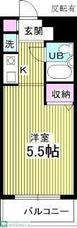 ジョイフル池袋要町(1K/2階)の間取り写真