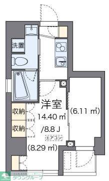 LOVIE銀座東(1K/12階)の間取り写真