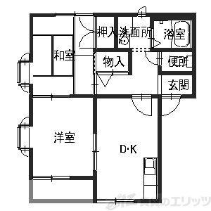 ロジュマン(2DK/2階)の間取り写真