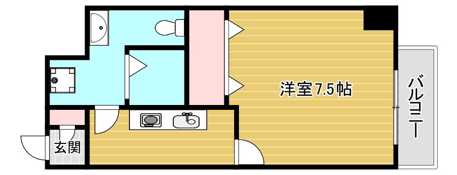 HR・FRONT・REGALドームウエスト(1K/2階)の間取り写真