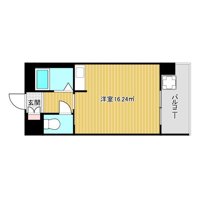 サンキャドマスMINAMI・堀江(ワンルーム/13階)の間取り写真