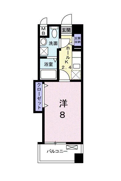 エトワール ポレール III号館(1K/4階)の間取り写真