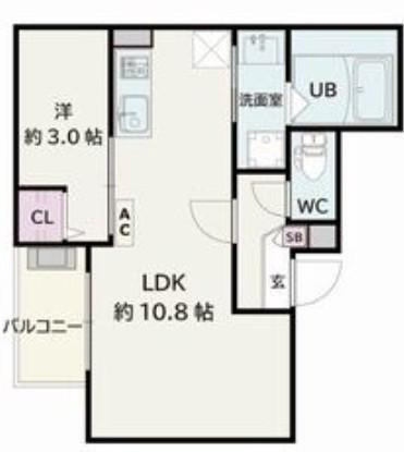 JACK KOSHINVI(1LDK/3階)の間取り写真