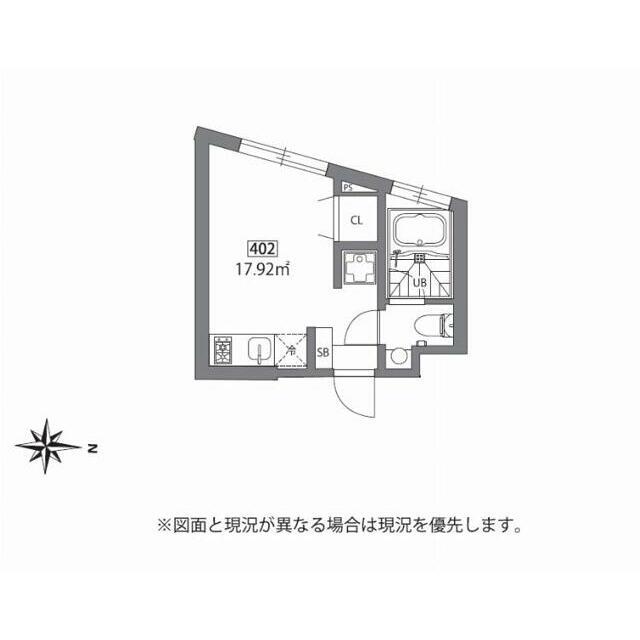 グランレジデンス駒沢大学N(ワンルーム/4階)の間取り写真